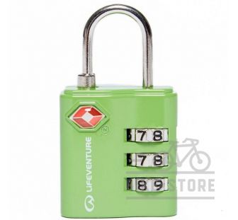 Замок Lifeventure TSA Combi Lock green